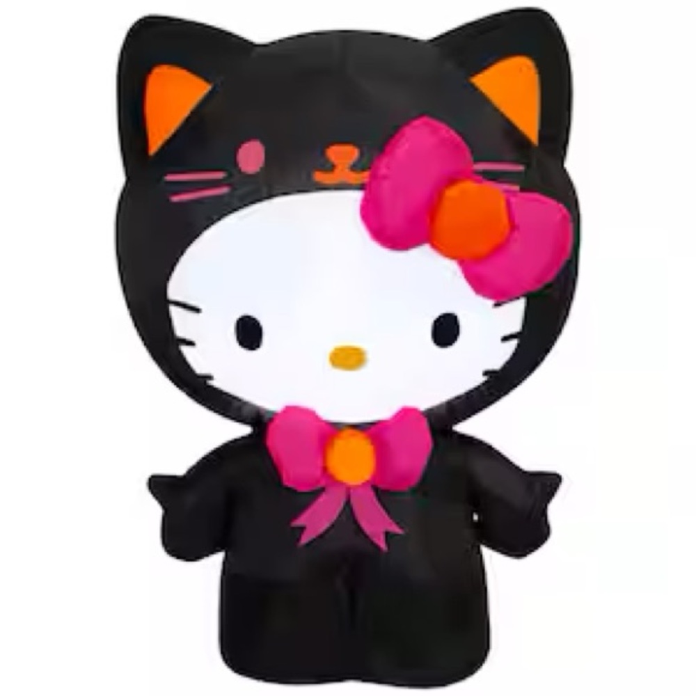 Hello Kitty Black Cat Halloween Inflatable 3 Ft NWT